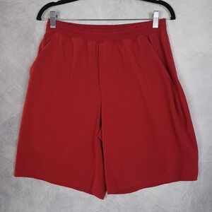 Lululemon Shorts Mens Medium Red Lined Pace Breaker Drawstring Zip Pocket